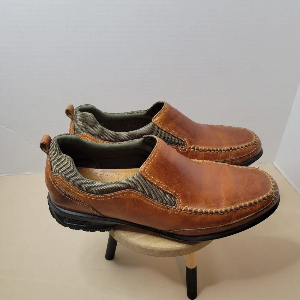 Cole Haan Mens Leather Slip On Loafers Tan Brown C05722 Size 9M